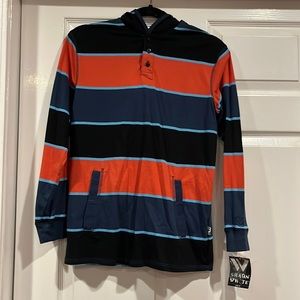 Boys Orange, Blue, and Black Striped Hoodie (Target Shaun White collection) NWT
